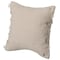 Deerlux 16" Handwoven Cotton Throw Pillow Cover with Drawstring, Natural QI004309.DS - alternate 1